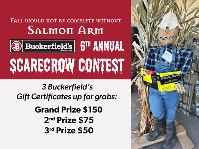 Salmon Arm Scarecrow Contest Sept. 15-Oct. 15