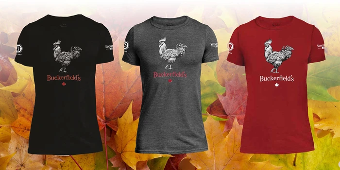 Buckerfield’s Rooster T-Shirts by Stanfield's