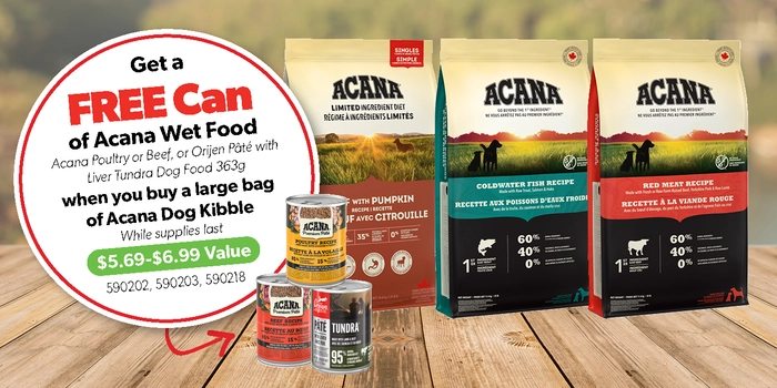 Get a FREE Can of Acana Wet Food