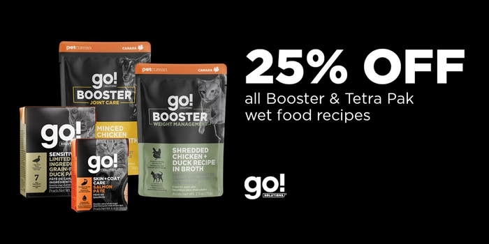 Go! Cat and Dog Boosters or Tetra Paks