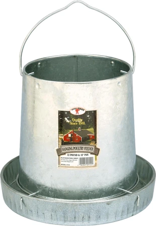 Little Giant 12lb Galvanized Hanging Poultry Feeder
