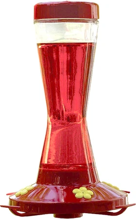 Perky Pet Hummingbird Feeder Pinch Waist Glass Red 16oz