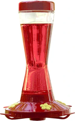 Perky Pet Hummingbird Feeder Pinch Waist Glass Red 16oz