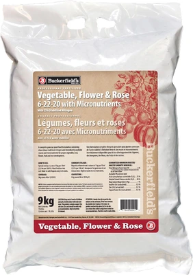 Buckerfield's 6-22-20 Rose/Flower/Veggie Fertilizer 9kg
