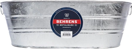 Behrens Galvanized Steel Wash Tub 16 Gallon Oval
