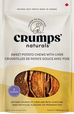Crumps' Naturals Sweet Potato Chews With Liver Dog Treat 612g