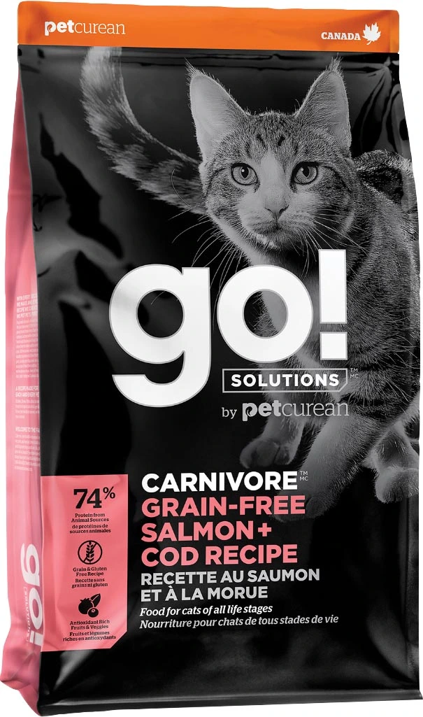 Go! Carnivore Grain Free Salmon+Cod Cat Food 8lb - Buckerfield's - BC's ...