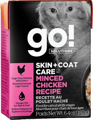 Go! Skin+Coat Care Minced Chicken Cat Food 6.4oz
