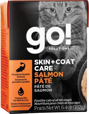 Go! Skin+Coat Care Salmon Pate Cat Food 6.4oz