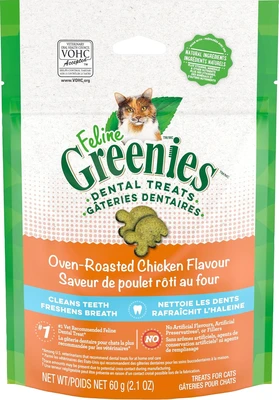 Greenies Feline Dental Treat Roasted Chicken 2.1oz