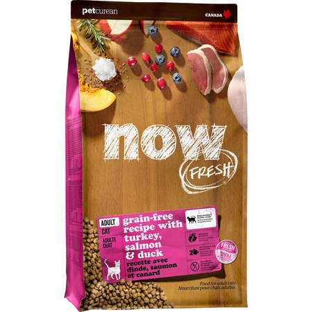 NOW Fresh Grain Free Adult Turkey, Salmon, & Duck Cat Food 3lb