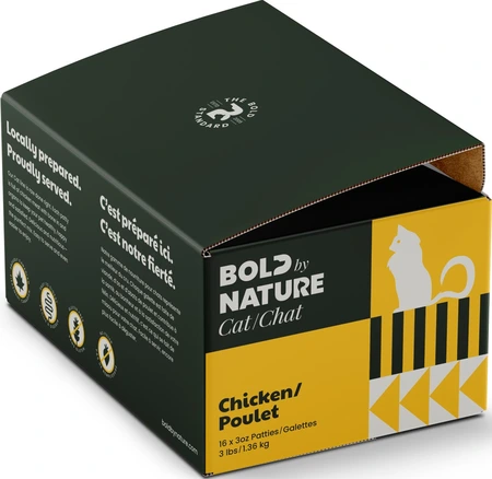 Bold By Nature Chicken Patties Cat Food 3 lb