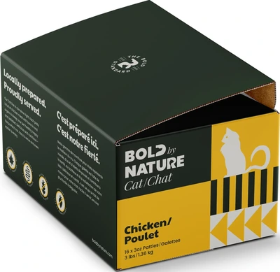 Bold By Nature Chicken Patties Cat Food 3 lb