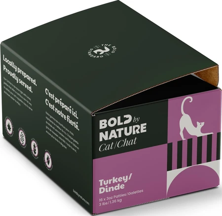 Bold By Nature Turkey Patties Cat Food 3 lb