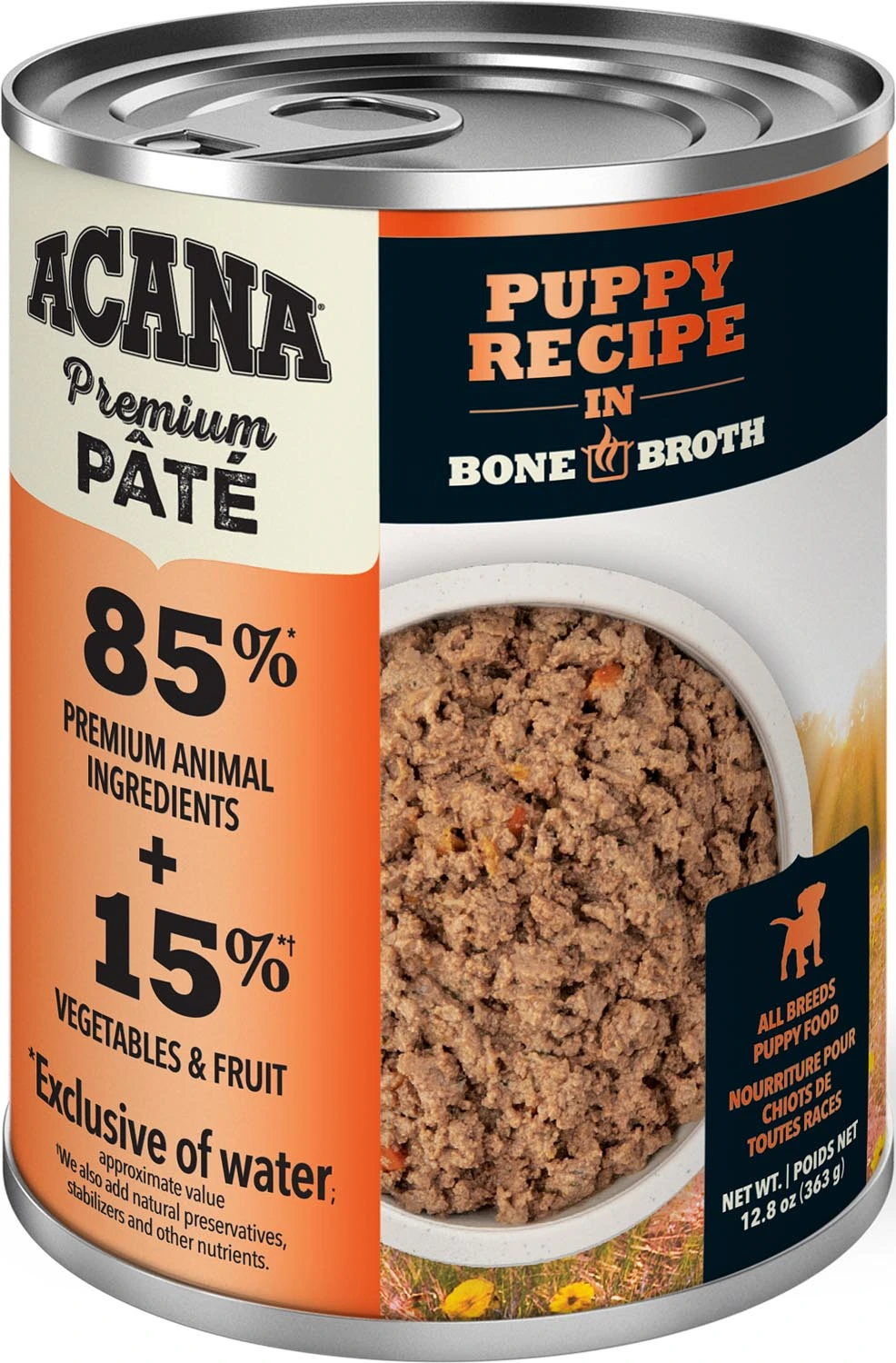 Acana Premium Pate Puppy Recipe In Bone Broth Dog Food 363g ...
