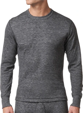 Stanfield's Men's Two Layer Wool Blend Base Layer Top Charcoal X-Large