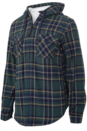 Tough Duck Women's Plush Pile-Lined Flannel Green Plaid X-Small