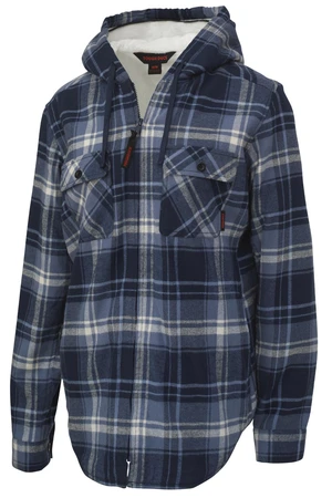 Tough Duck Women's Plush Pile-Lined Flannel Navy/Blue X-Small