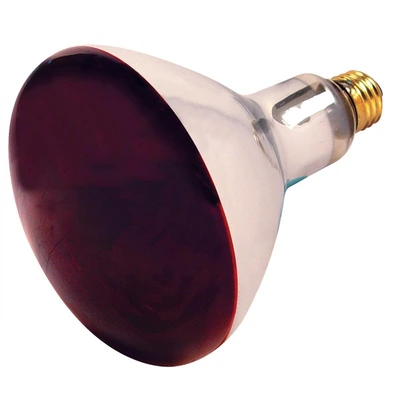 Satco Heat Lamp Incandescent Bulb BR40 250W Red