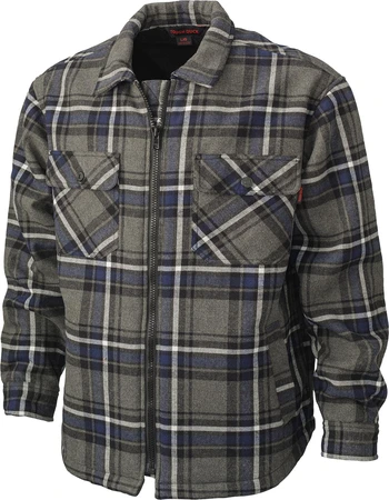 Tough Duck Men's Sherpa Flannel Jac-Shirt Small Char/Navy