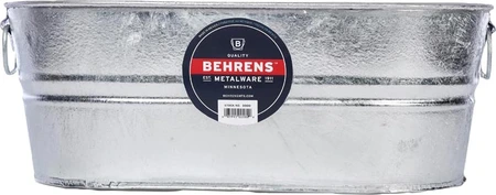 Behrens Galvanized Steel Wash Tub 5.5 Gallon Oval