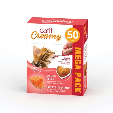 Catit Creamy Lickable Salmon Mega 50pk