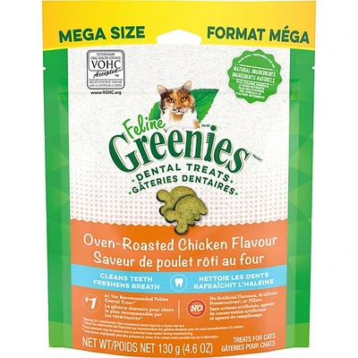 Greenies Feline Oven Roasted Chicken Dental Treat 4.6oz