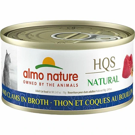 Almo HQS Tuna & Clams In Broth Cat Food 70g