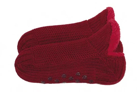 Snoozies Women's What A Gem Sherpa Sock Red