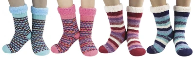 Snoozies Women's Holiday Cheer Sherpa Sock Pink