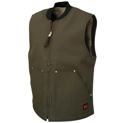 Tough Duck Sherpa Lined Vest Olive X-Large