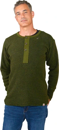 Stanfield Henley Shirt Medium Alpine Green