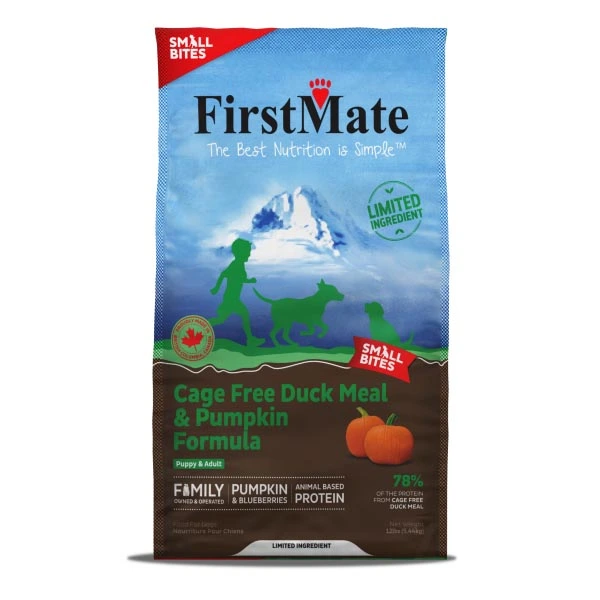 FirstMate Limited Ingredient Duck Meal & Pumpkin Small Bites Dog Food ... - Duck Meal Dog Food