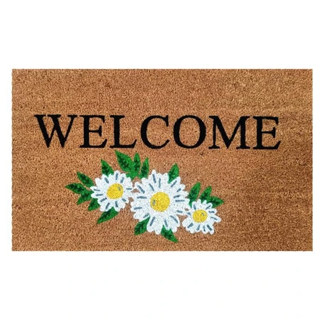 Koppers Home Welcome Daisy Door Mat