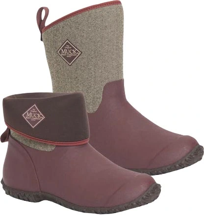Muck Women's Muckster II Mid Boot Rum Raisin/Herringbone SZ 5