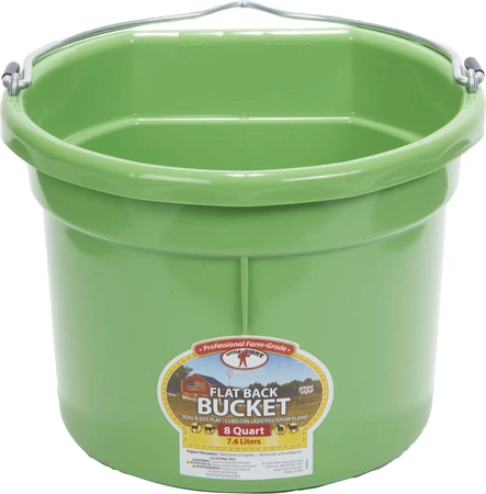 Flatback Bucket 8qt Lime Green