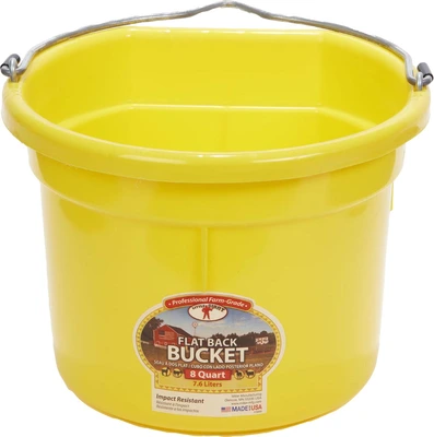 Flatback Bucket 8qt Yellow
