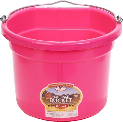 Flatback Bucket 8qt Pink