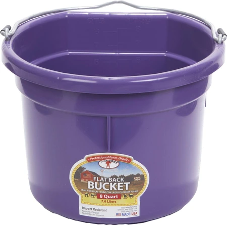 Flatback Bucket 8qt Purple