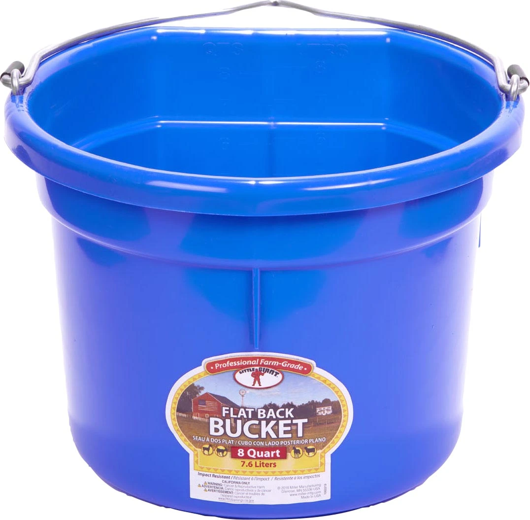 Flatback Bucket 8qt Blue - Buckerfield's - BC's Original Country Store