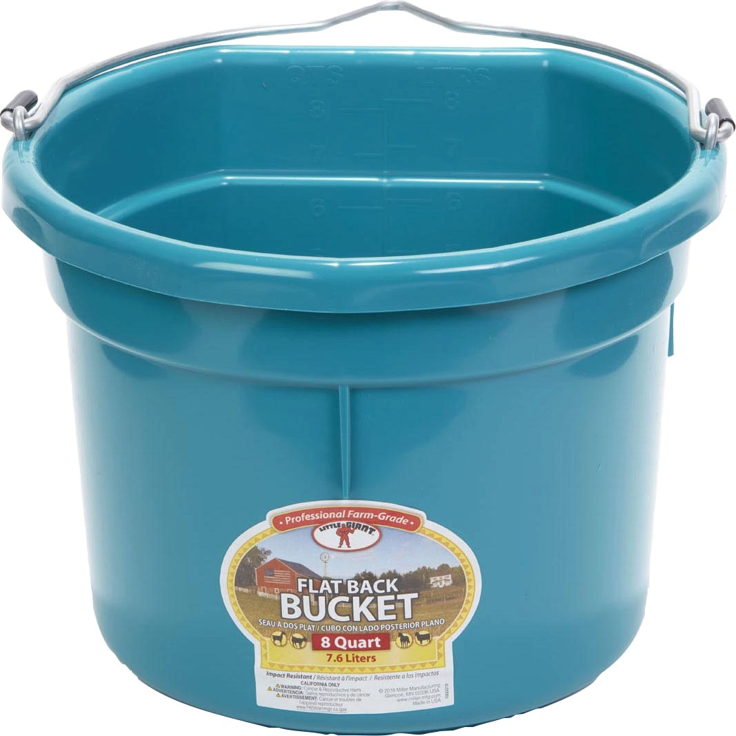 Flatback Bucket 8qt Teal - Buckerfield's - BC's Original Country Store