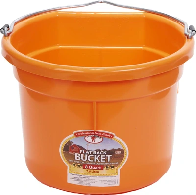 Flatback Bucket 8qt Orange