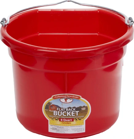 Flatback Bucket 8qt Red