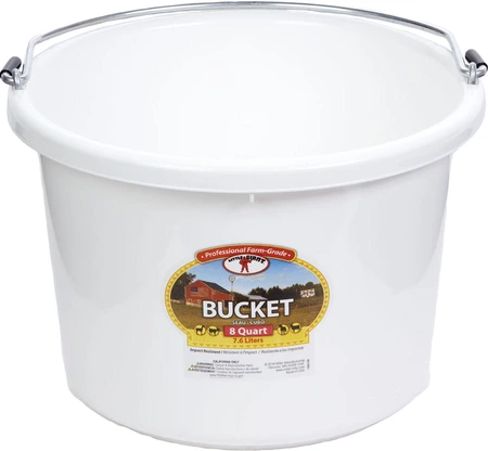 Plastic Bucket 8qt White
