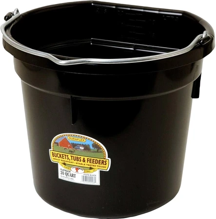 Flatback Bucket 20qt Black