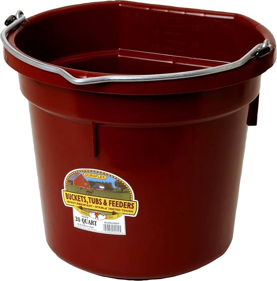 Miller Flatback Bucket 20qt Burgundy - Buckerfield's - BC's Original ...