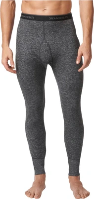 Stanfield's Men's Two Layer Wool Long Underwear Charcoal Small