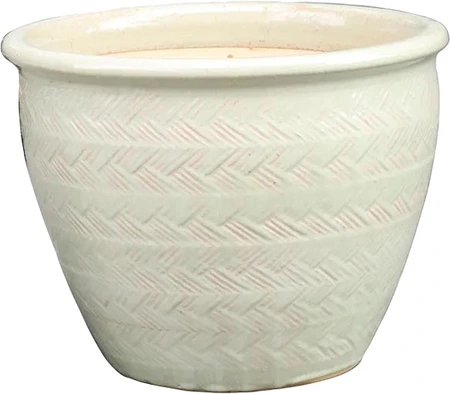 Border Concepts Futhara Basket Planter Cream 15x11"