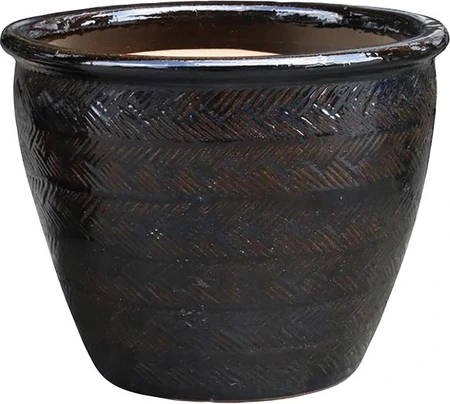 Border Concepts Futhara Basket Planter Black 9.5x7.75"