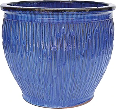 Border Concepts Rossellini Planter Cezanne Blue 15x13.5"